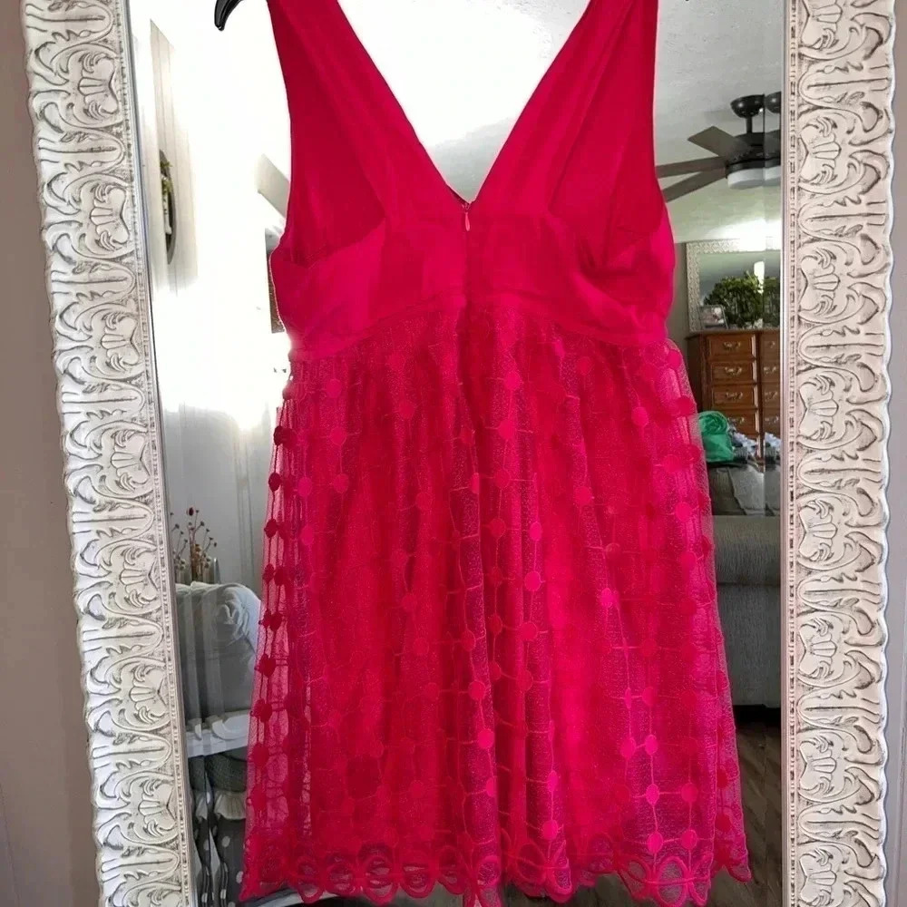 Blue Rain Francesca’s Hot Pink Wide Strap Dress - Picture 8 of 14